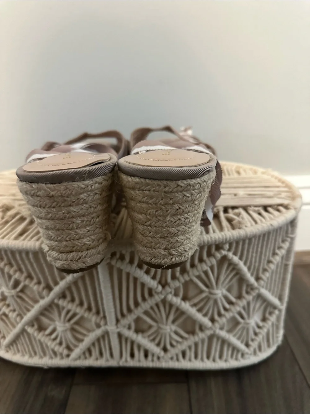 Bandolino Ribbon Espadrille Wedge Sandals - Women Size 10
